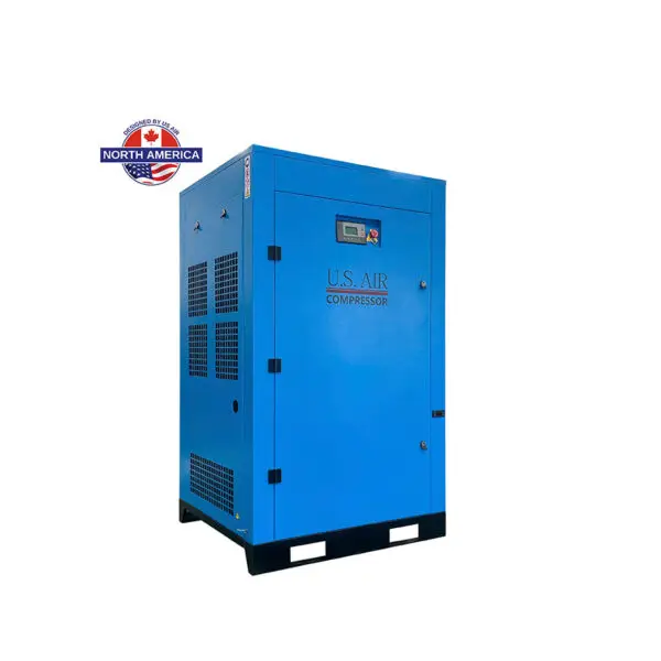 10 HP US AIR CENTER -VSD- Rotary Screw Compressor With Built in Dryer And Tank  | 1-3 Phase | 208-600 Volts | 43 CFM - Image 2