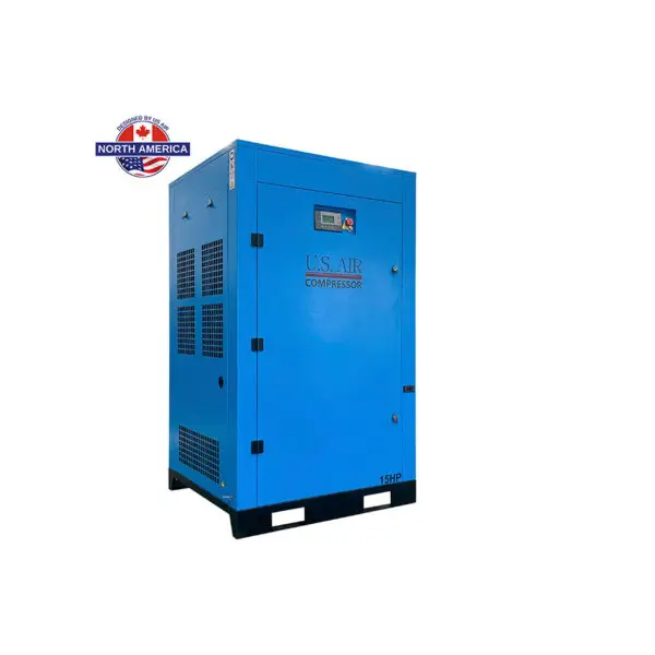 15 HP US AIR CENTER Rotary Screw Compressor With Built in Dryer And Tank | 3 Phase | 208-600 Volts | 63 CFM - Image 3