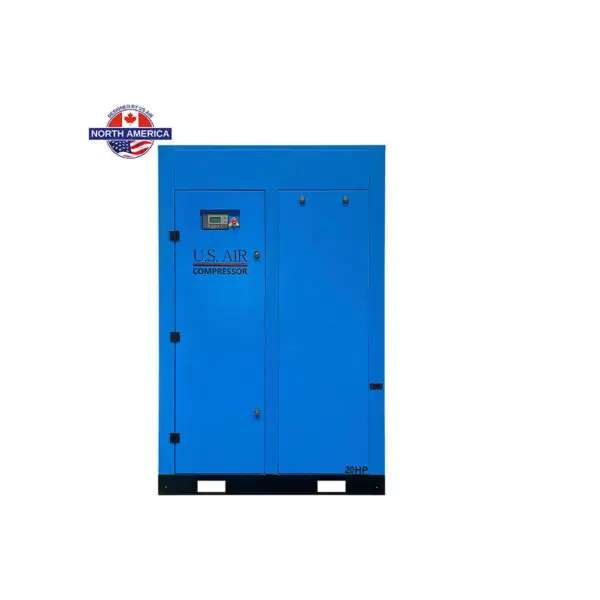 20 HP US AIR CENTER Rotary Screw Compressor With Built in Dryer And Tank | 3 Phase | 208-600 Volts | 86 CFM