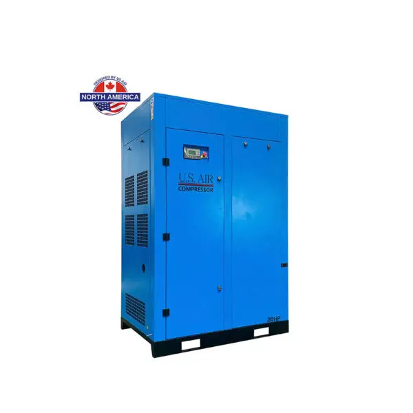 20 HP US AIR CENTER -VSD- Rotary Screw Compressor With Built in Dryer And Tank | 1-3 Phase | 208-600 Volts | 86 CFM